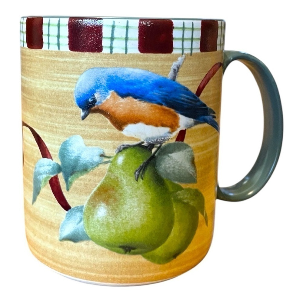 Lenox coffee cup, Eastern Blue Bird, Winter Greetings